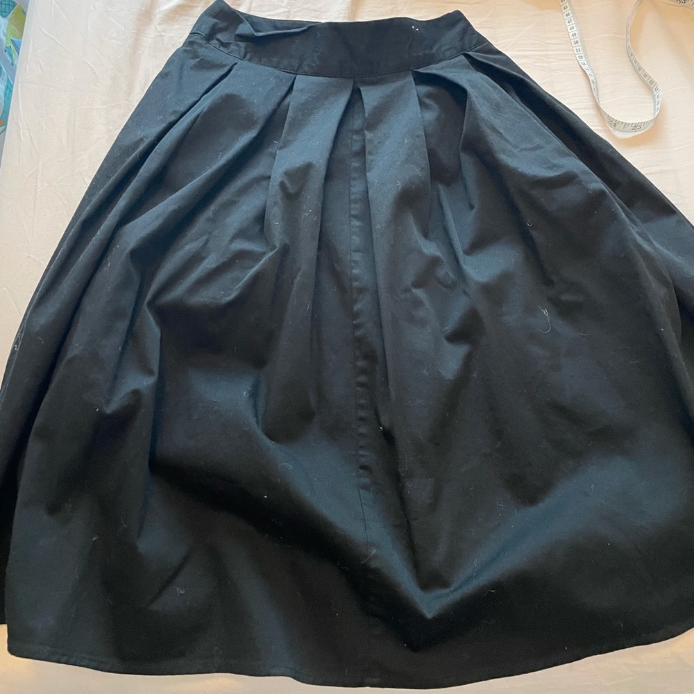 Black a line skirt